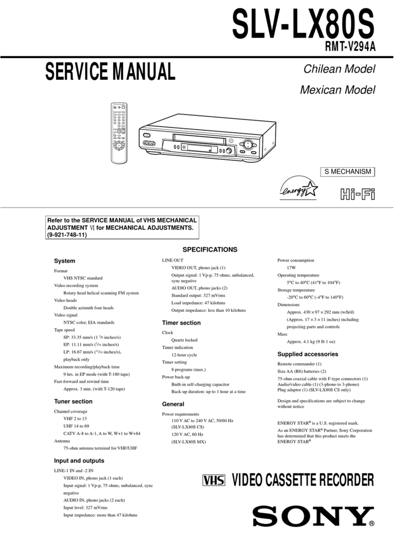 Sony SLV-LX80S Service manual