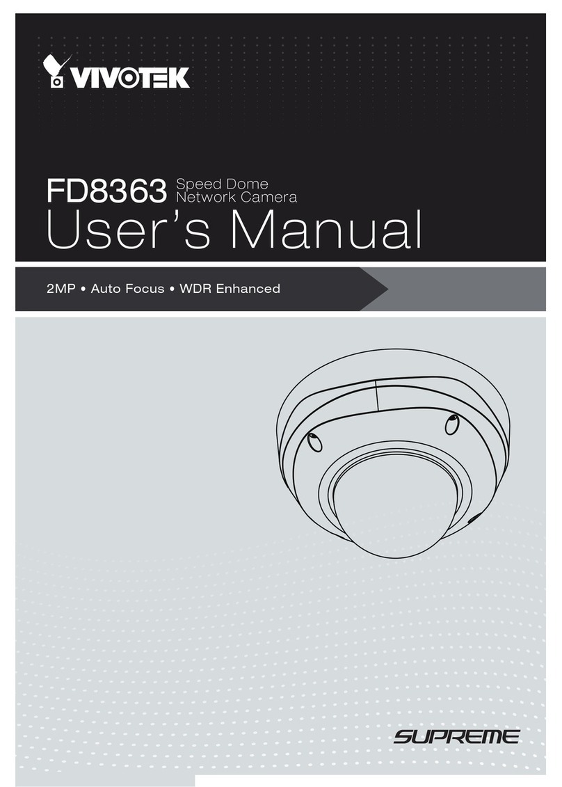Vivotek Supreme FD8363 User manual Vivotek Supreme FD8363 User manual