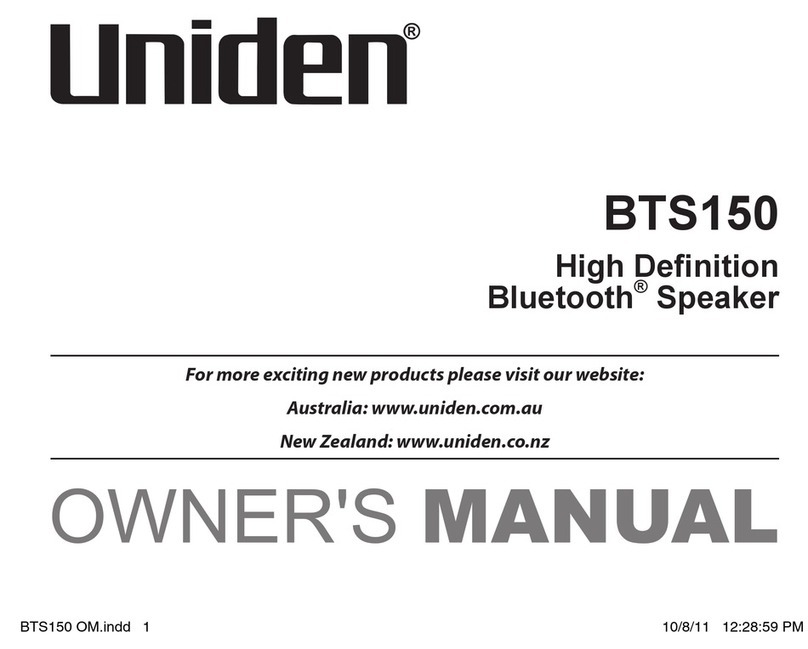 Uniden BTS150 owner's manual