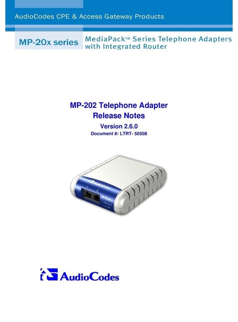 AudioCodes MewdiaPack MP-202 How to use