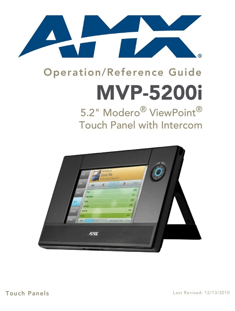 AMX Modero Viewpoint MVP-5200i Parts list manual