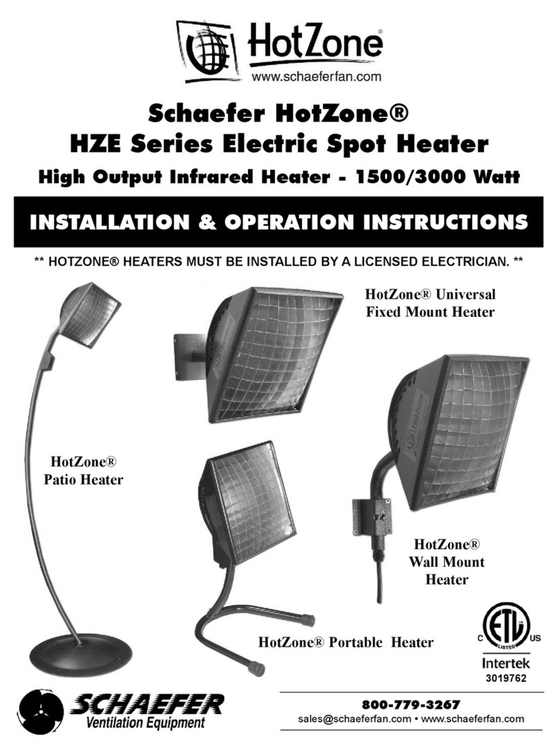 Schaefer HotZone Patio Heater Installation & operation instructions Schaefer HotZone Patio Heater Installation & operation instructions