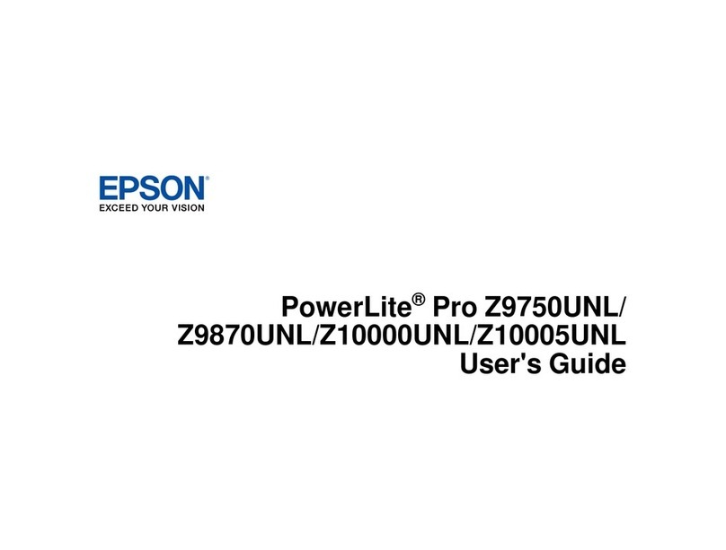Epson PowerLite Pro Z9750UNL User manual