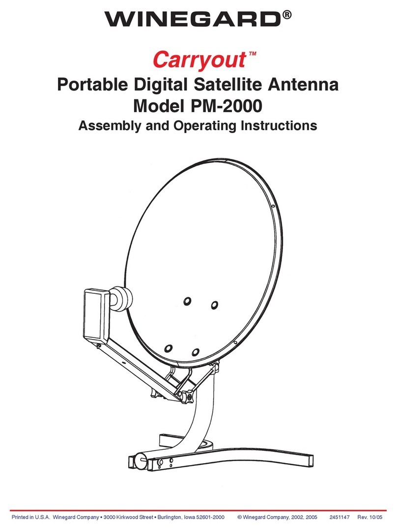 Winegard Carryout PM-2000 Assembly and operating instructions Winegard Carryout PM-2000 Assembly and operating instructions