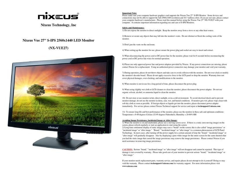 Nixeus NX-VUE27 User manual