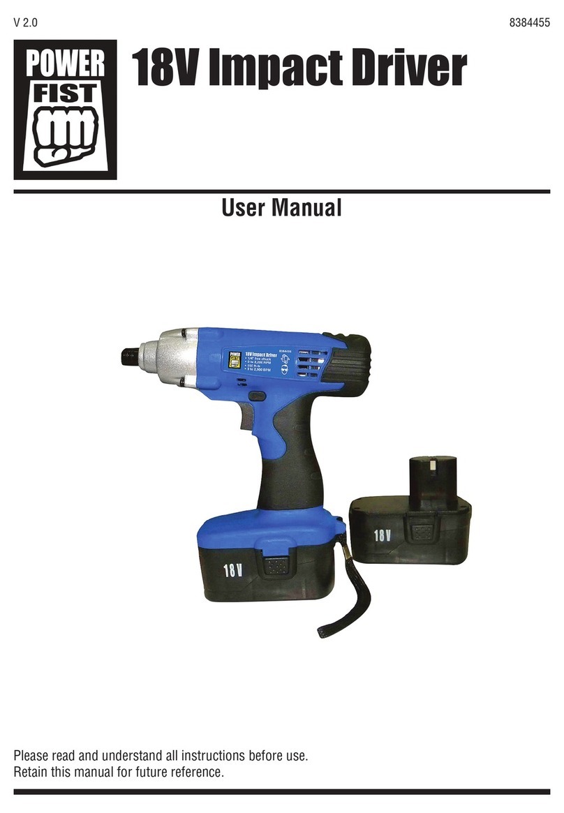 Power first 18V Impact Driver user manual