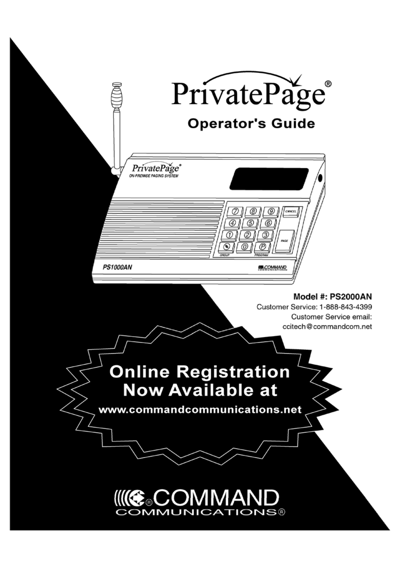 Command Communications PrivatePage PS2000AN Manual