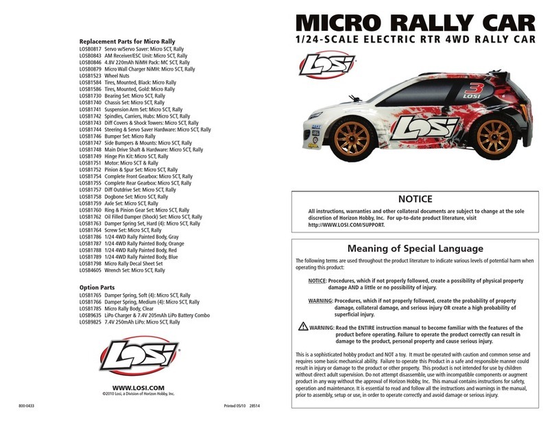 Team Losi Micro Rally Car Operation guide
