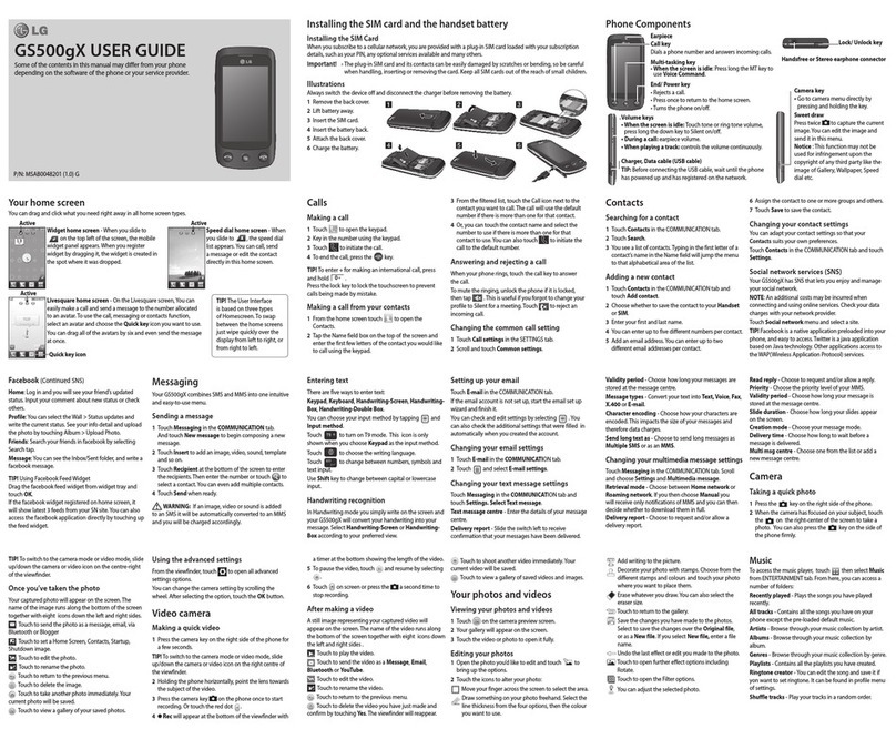 LG GS500gX user guide