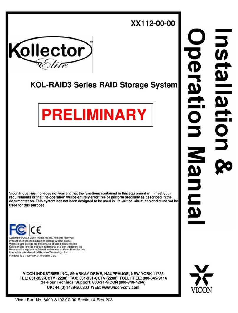 Kollector KOL-RAID3 Series Installation & operation manual Kollector KOL-RAID3 Series Installation & operation manual
