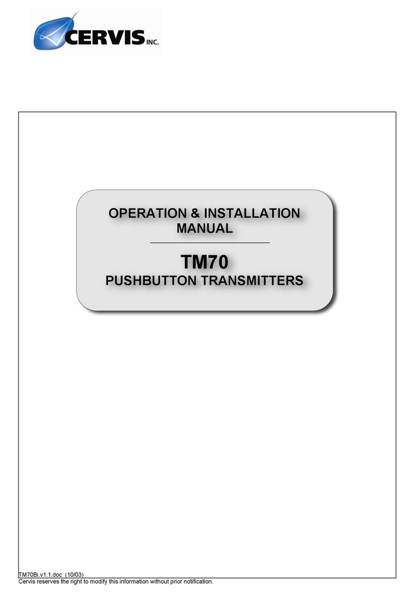 Cervis TM70 User manual