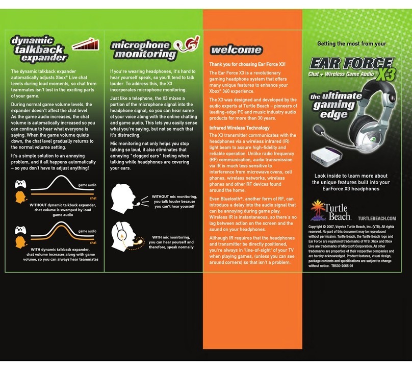 Turtle Beach Ear Force X3 User manual