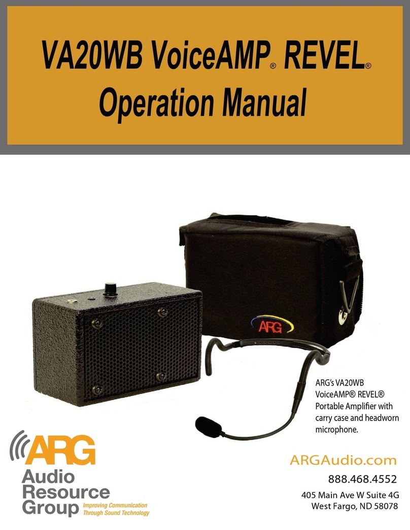 ARG VA20WB VoiceAMP REVEL User manual