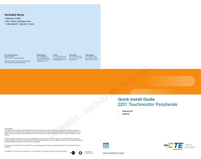 Elo TouchSystems 2201 User manual