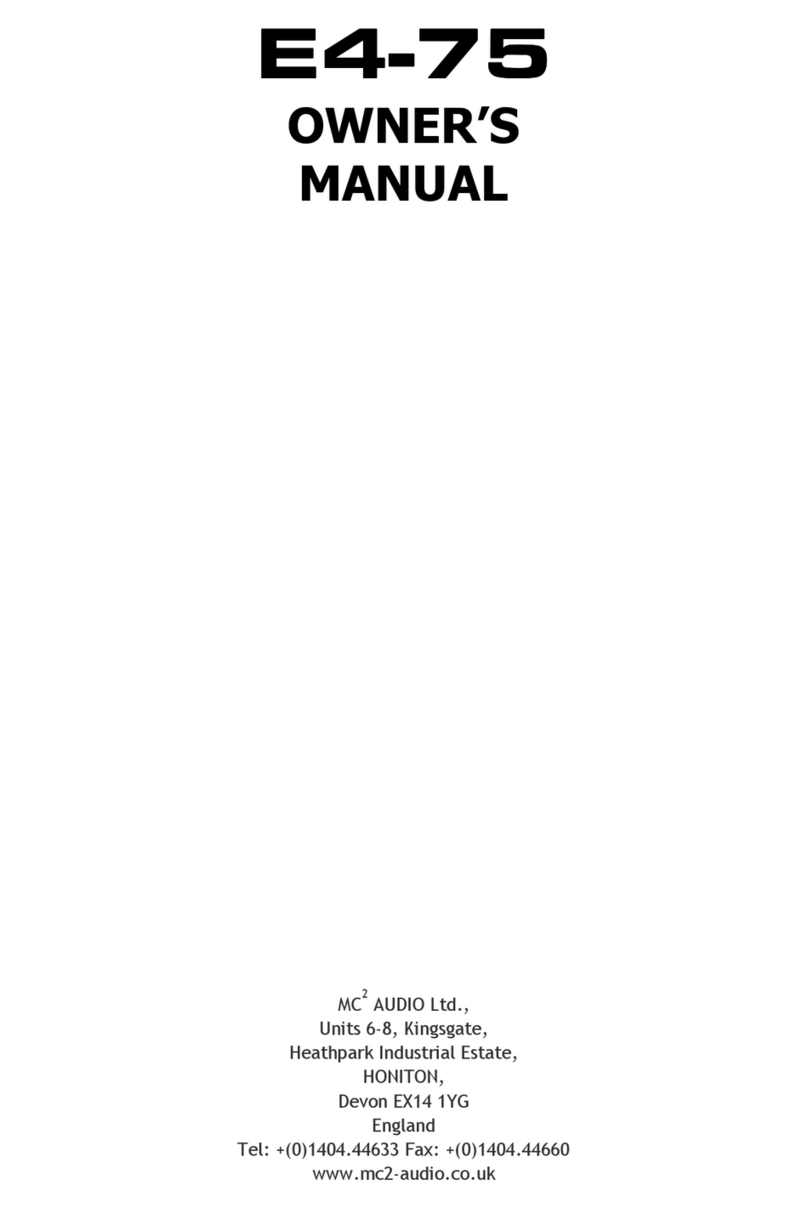 MC2 Audio E4-75 User manual