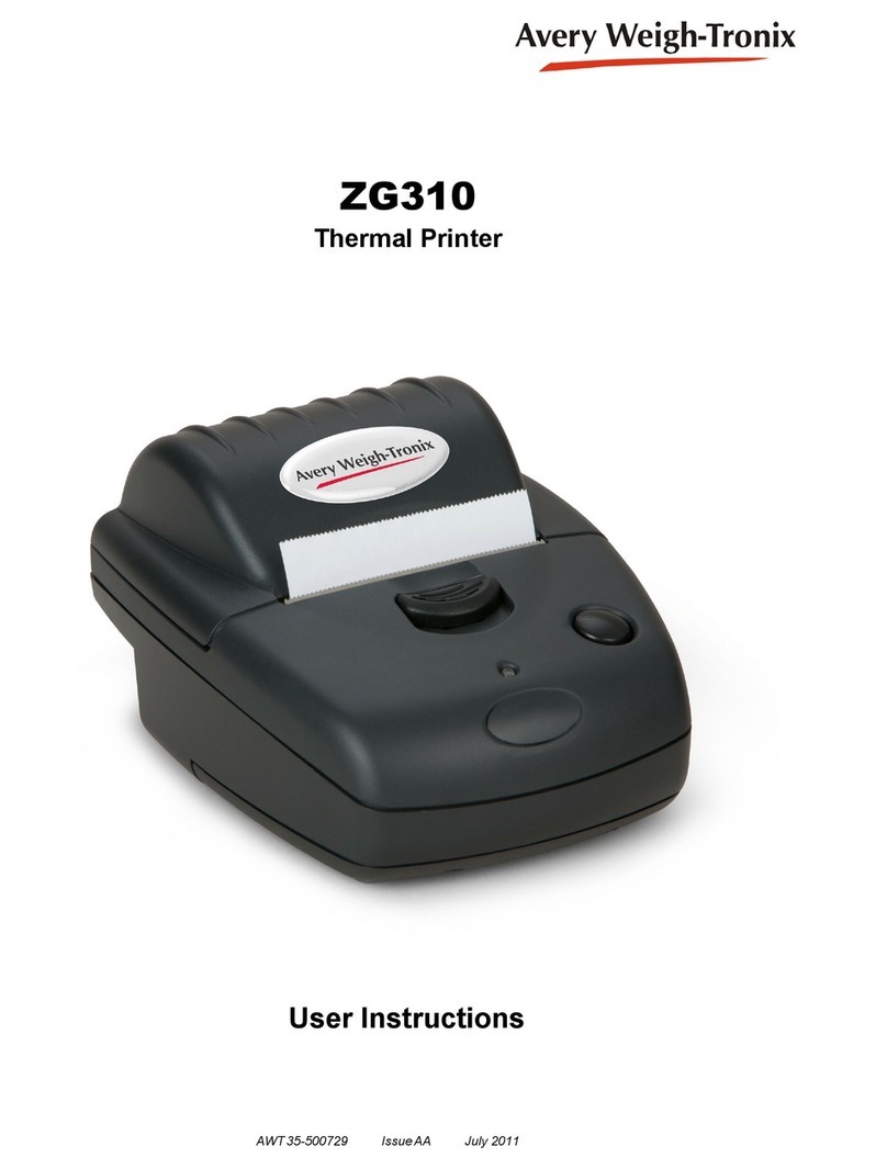 Avery Weigh-Tronix ZG310 User manual Avery Weigh-Tronix ZG310 User manual