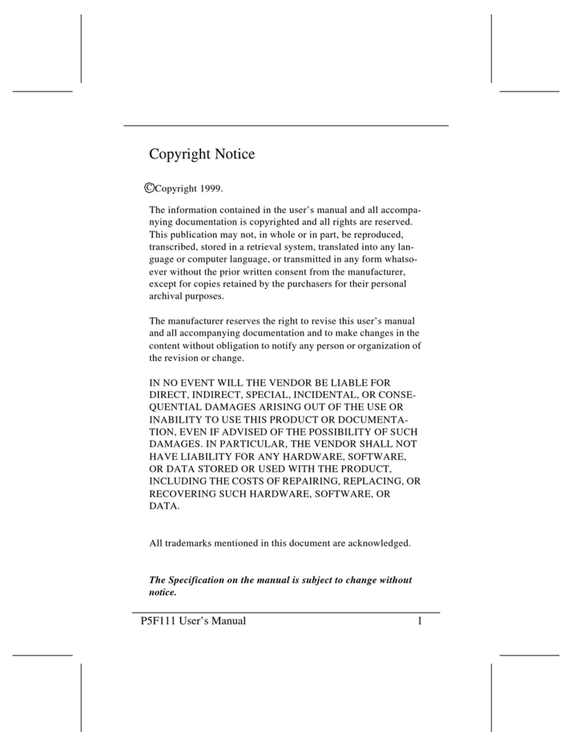 Freetech P5F111 User manual Freetech P5F111 User manual
