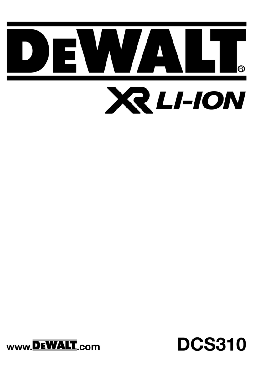 DeWalt XR LI-ION DCS310 User manual