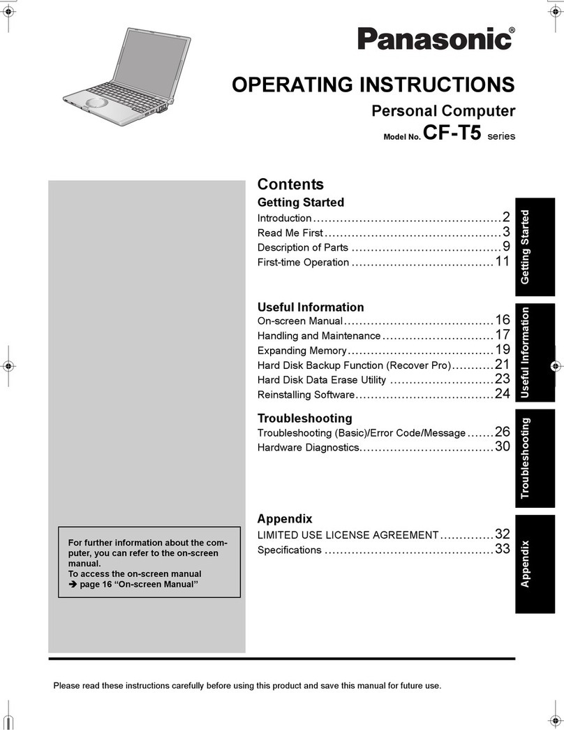 Panasonic CF-T5 Series User manual