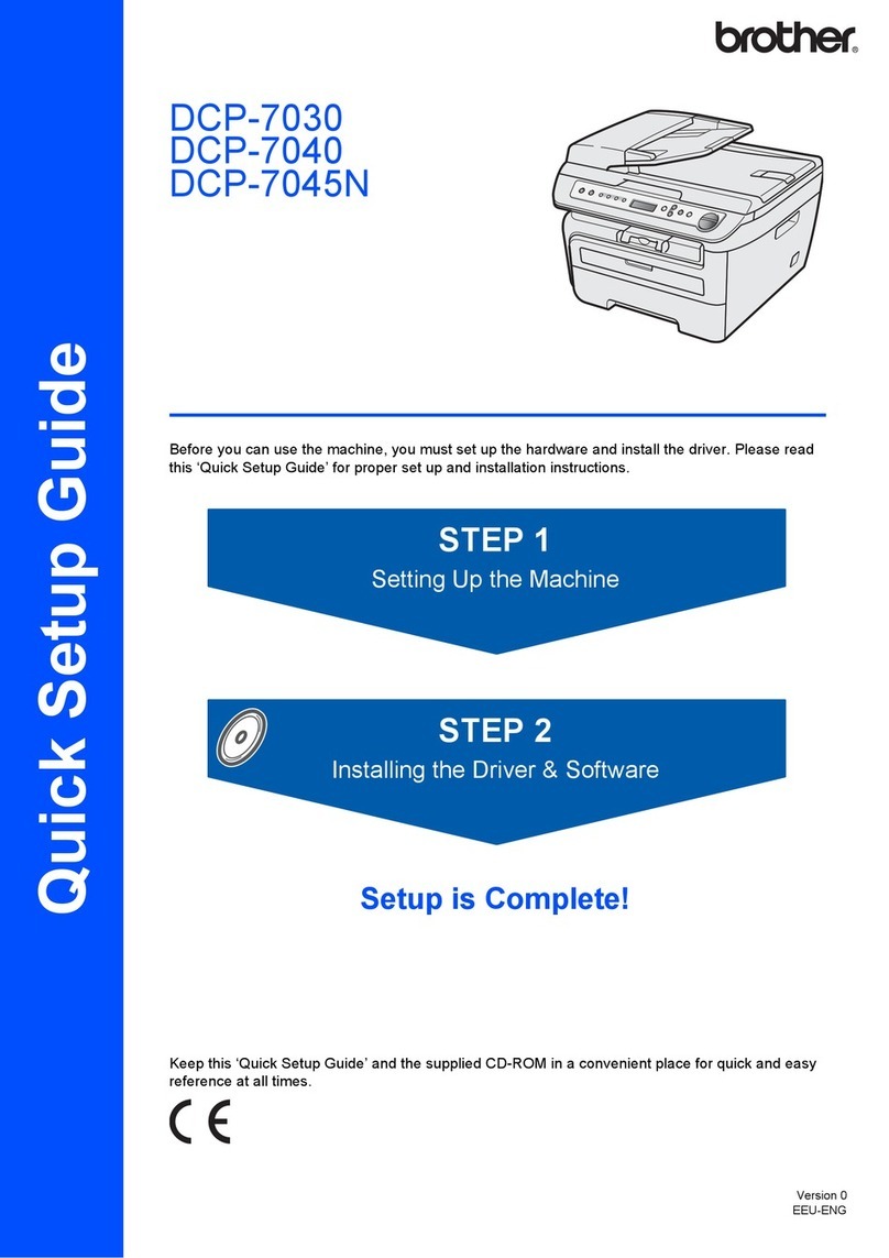 Brother DCP-7030 Quick setup guide