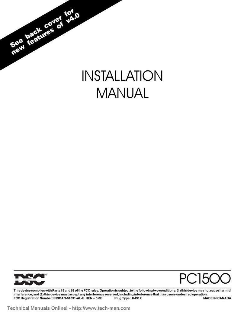 DSC PC15OO User manual