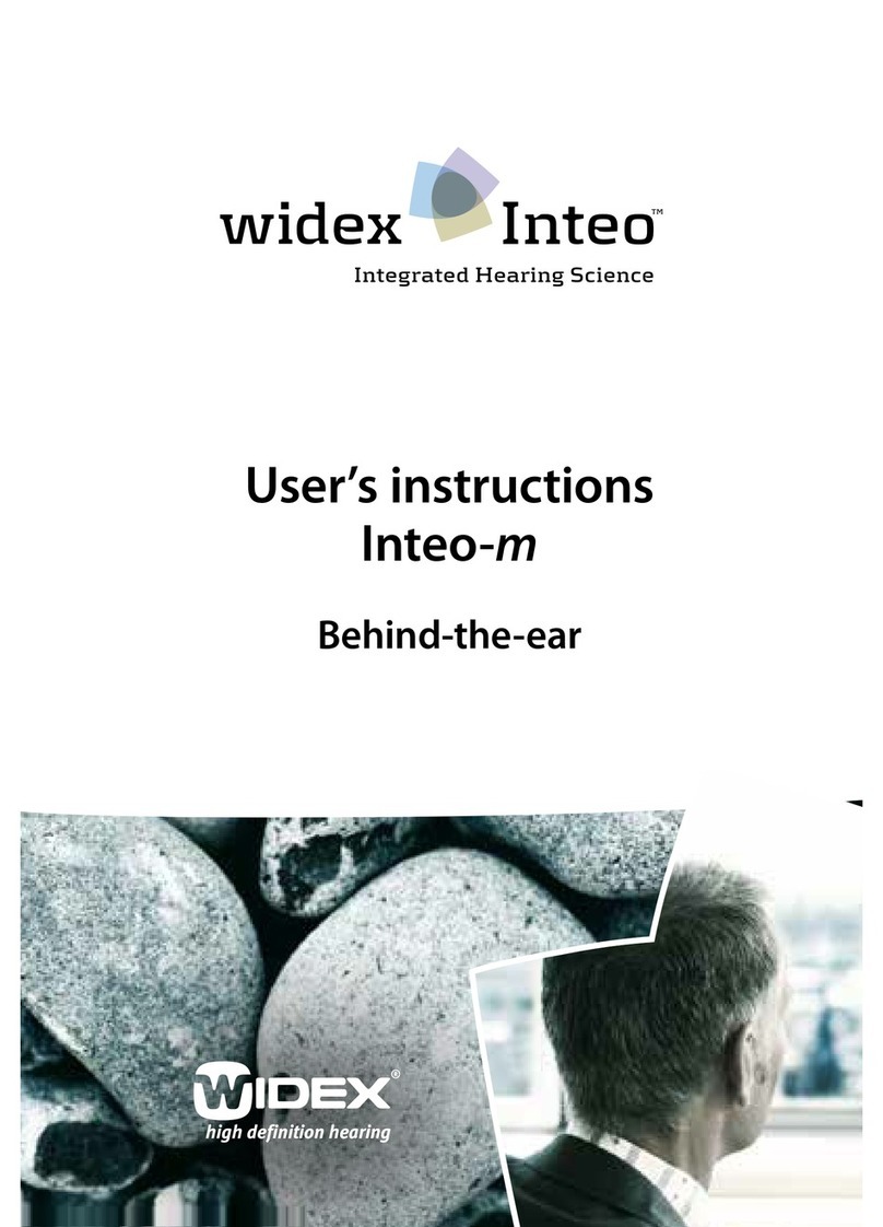Widex Inteo-m User instructions
