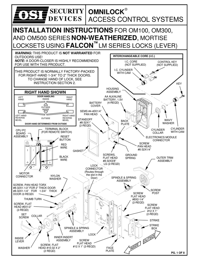 OSI Security Devices OM100 User manual