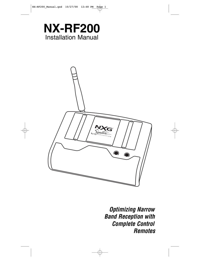 Nxg NX-RF200 installation manual