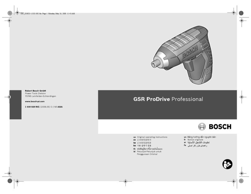 Bosch GSR ProDrive Professional Original operating instructions