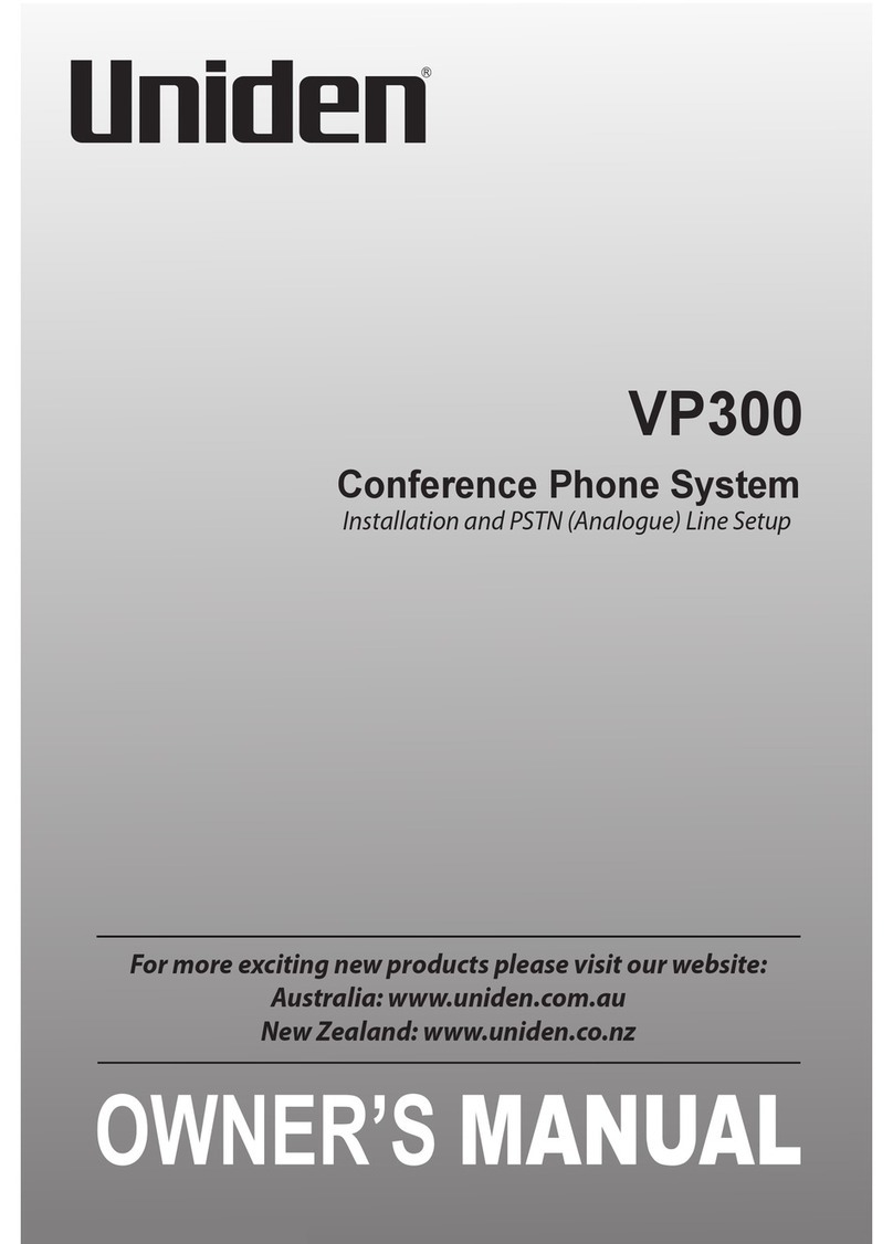 Uniden VP300 User manual