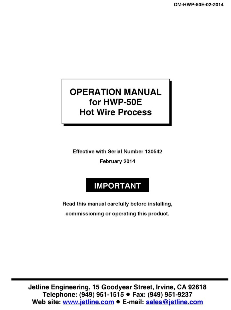 Jet Lline HWP-50E Operation manual Jet Lline HWP-50E Operation manual