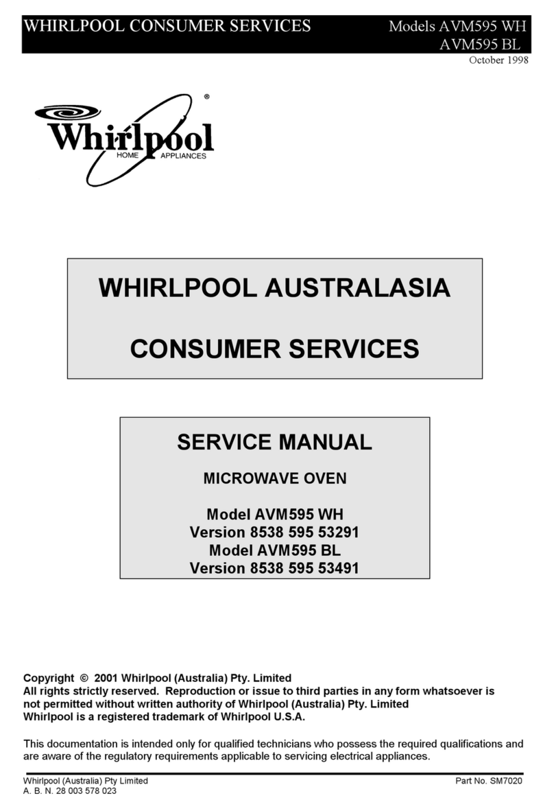 Whirlpool AVM595 WH Service manual