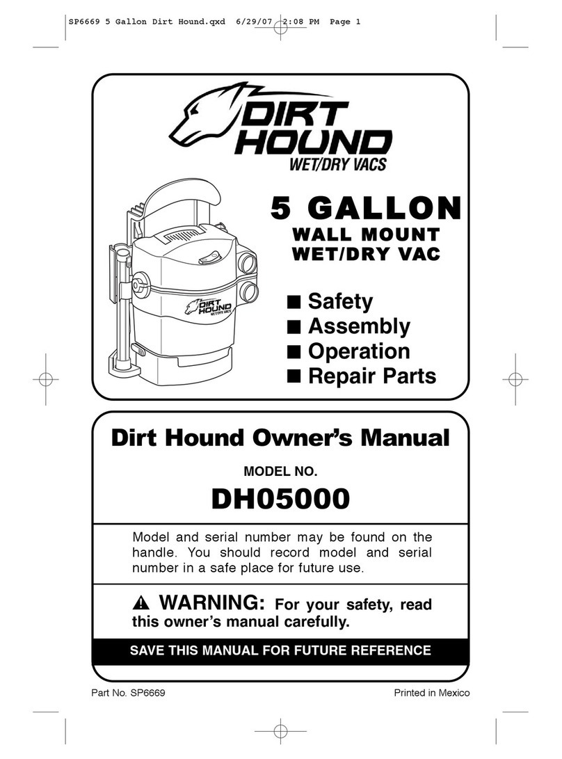 Dirt Hound DH05000 owner's manual