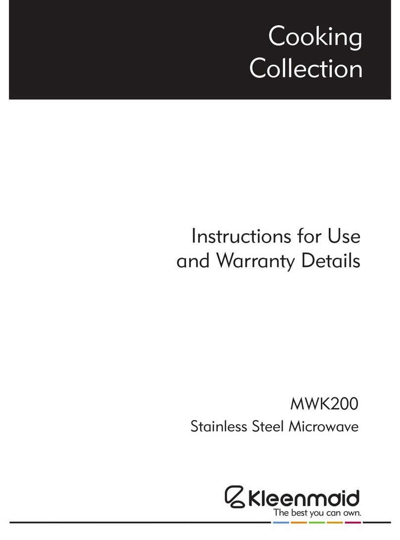 Kleenmaid MWK200 Instructions for use and warranty details