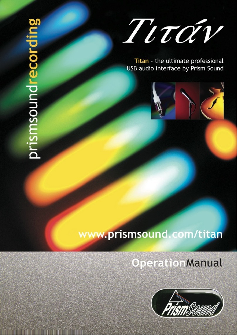 Prism Sound Titan Operation manual