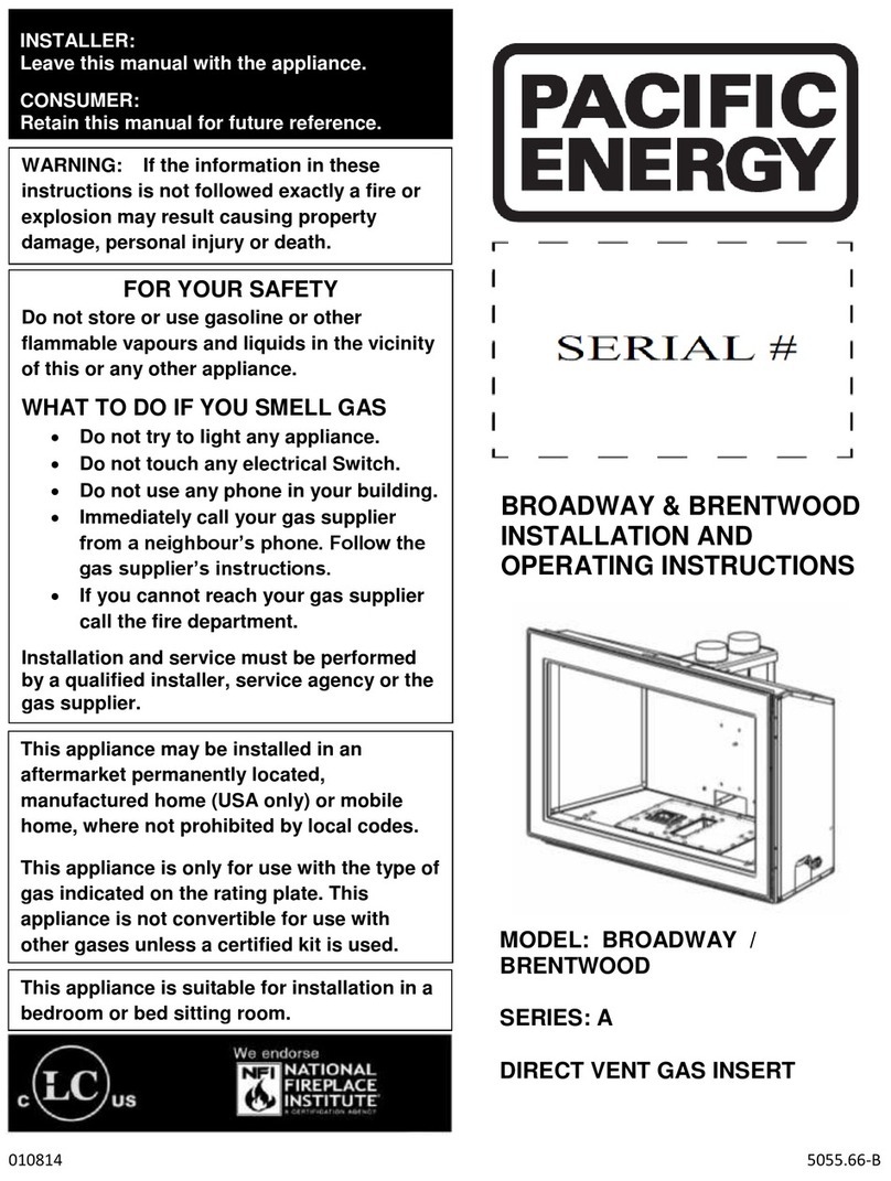 Pacific energy BROADWAY User manual