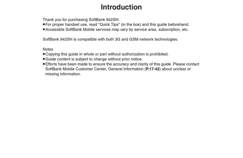 SoftBank 942SH User manual SoftBank 942SH User manual