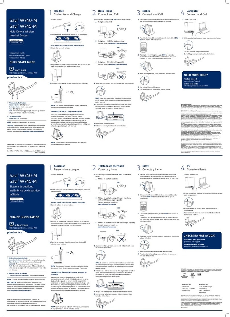 Savi W740-M quick start guide