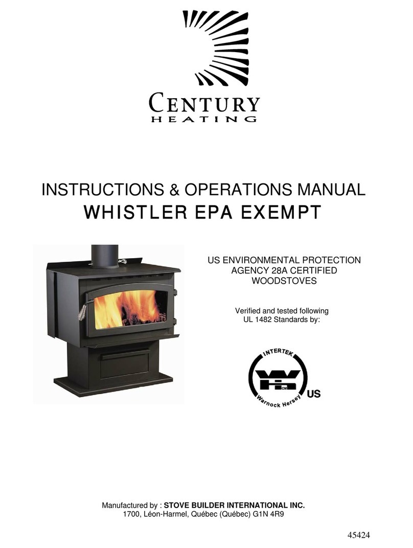 Century Heating WHISTLER EPA EXEMPT instruction & operation manual