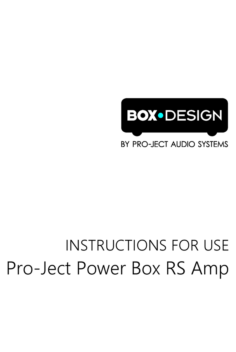 Pro-Ject Audio Systems Power Box RS Amp User manual