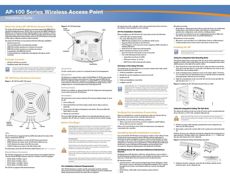 Aruba AP-100 Series User manual