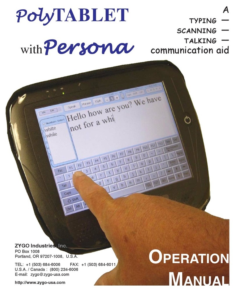 ZYGO PolyTABLET Persona Operation manual