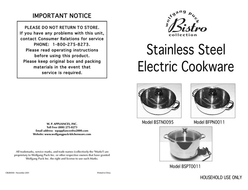Wolfgang Puck BSTN0095 User manual