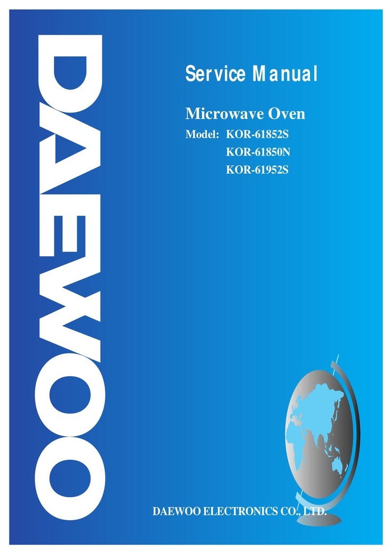 DAEWOO ELECTRONICS KOR-61852S Service manual