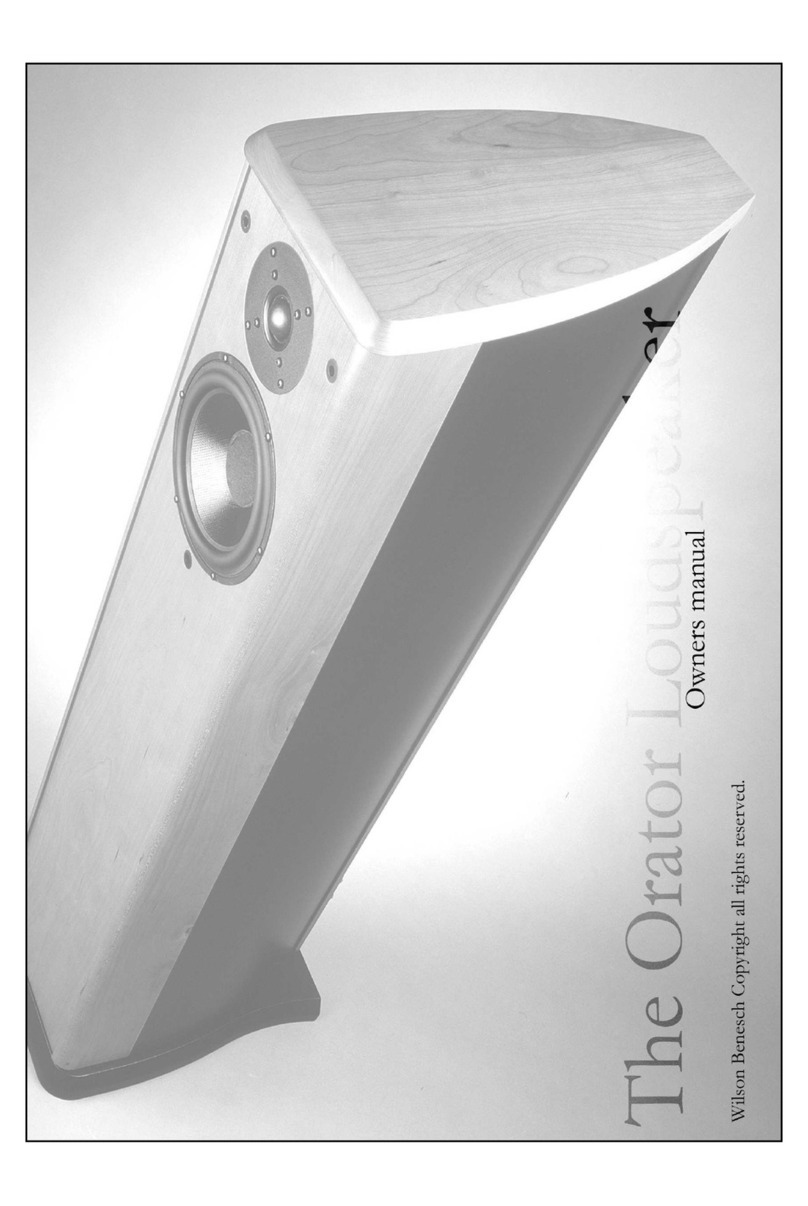 Wilson Benesch Orator Loudspeaker User manual Wilson Benesch Orator Loudspeaker User manual