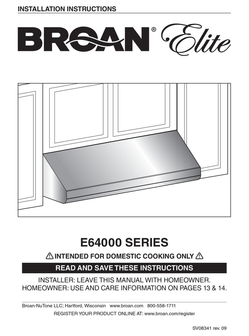 Broan Elite E64000 SERIES installation instructions Broan Elite E64000 SERIES installation instructions