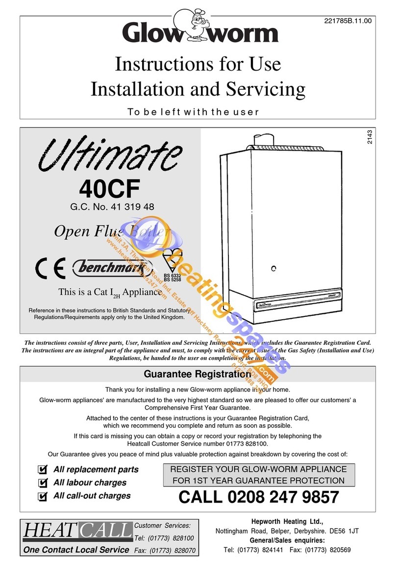 Glowworm Ultimate 40CF Operating manual