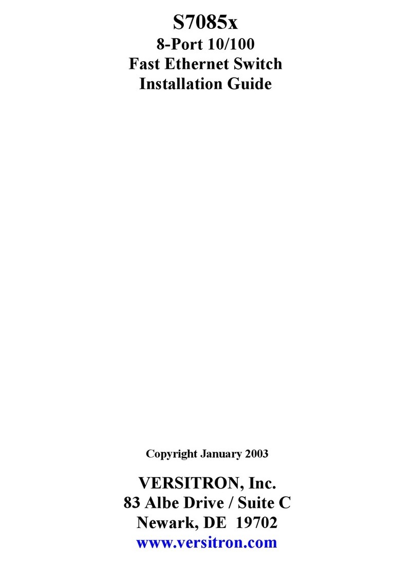 Versitron S7085x User manual