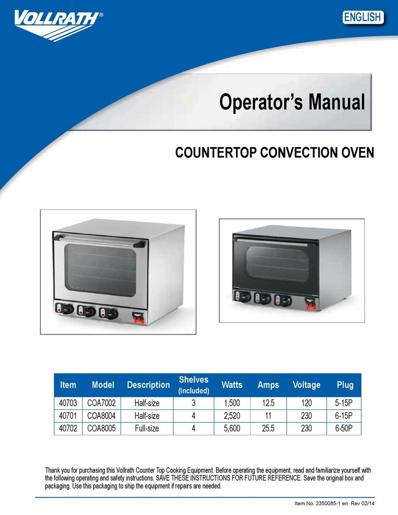 Vollrath CAYENNE COA7002 User manual