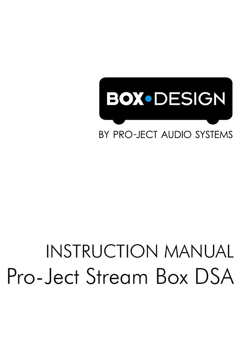 Pro-Ject Audio Systems Stream Box DSA instruction manual